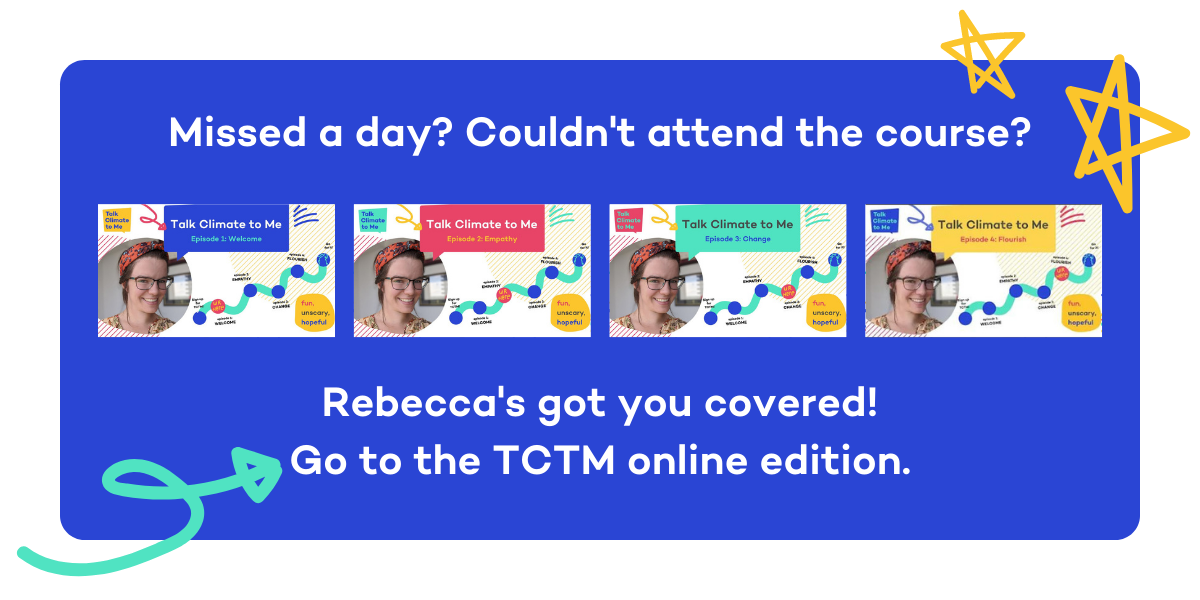 Missed a day? Couldn't attend the course? Rebecca's got you covered!
                            Go to the TCTM online edition.