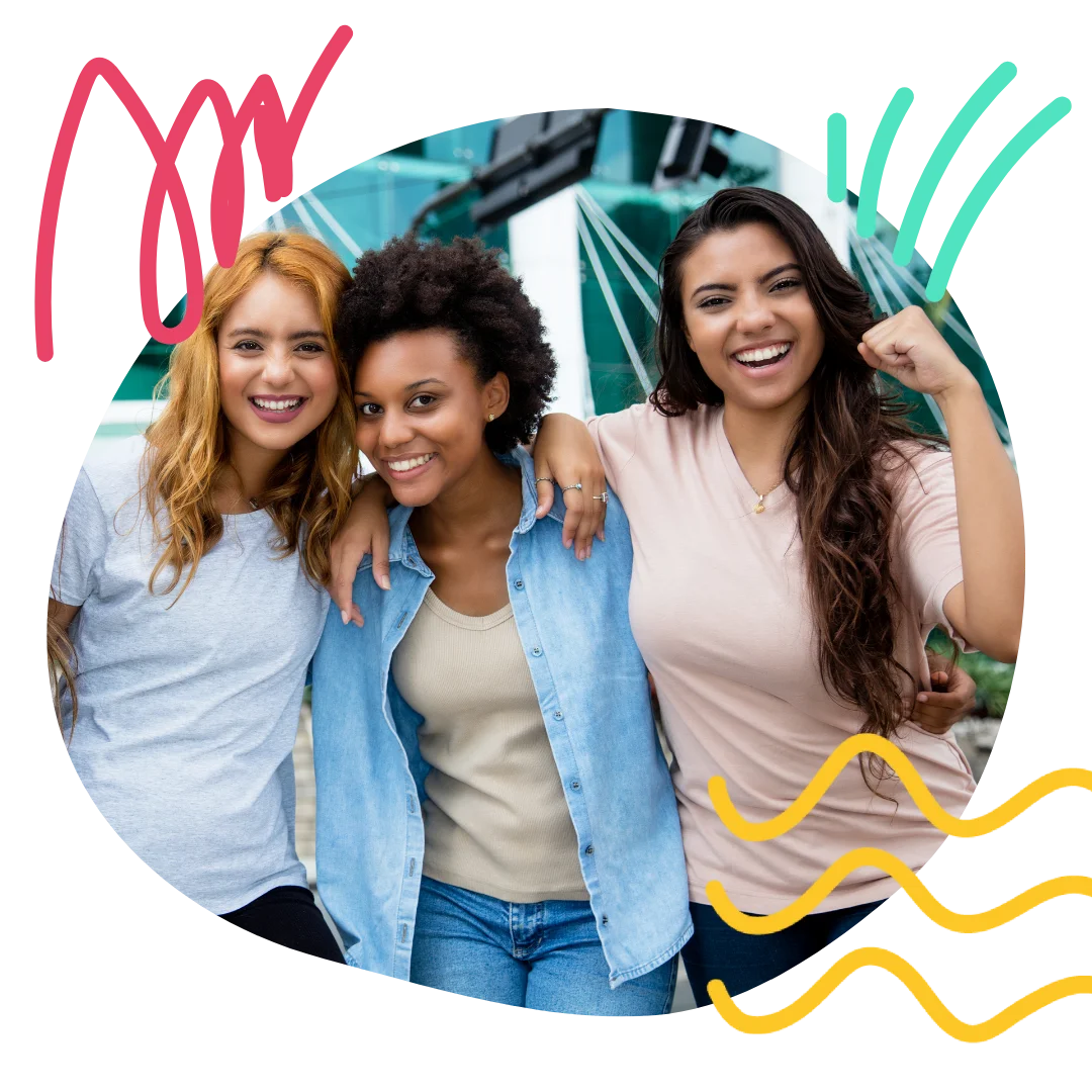 Group of women smiling together